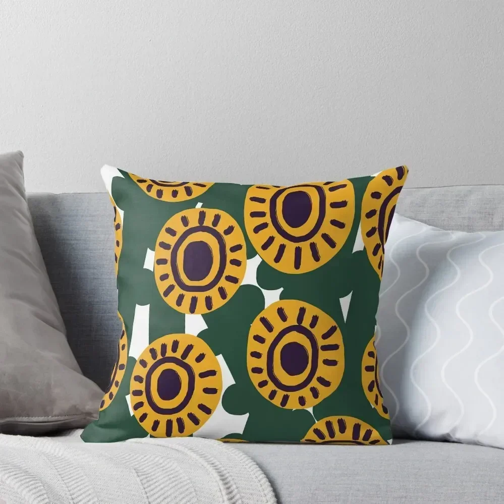 

Modern Abstract Scandinavian Flowers in Yellow and Green Throw Pillow Couch Pillows sleeping pillows pillow