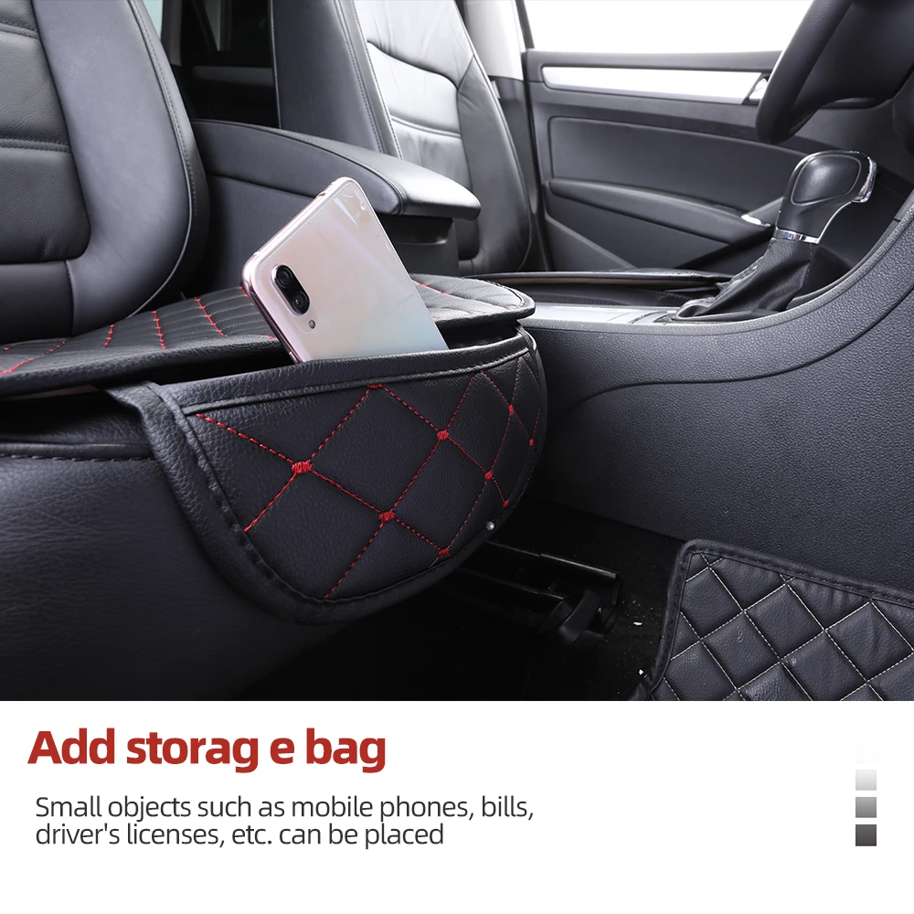 PU Leather Universal Car Seat Cover Auto Chair Front Rear Back Anti Slip Waterproof Breathable Mat Four Season Seat Protector