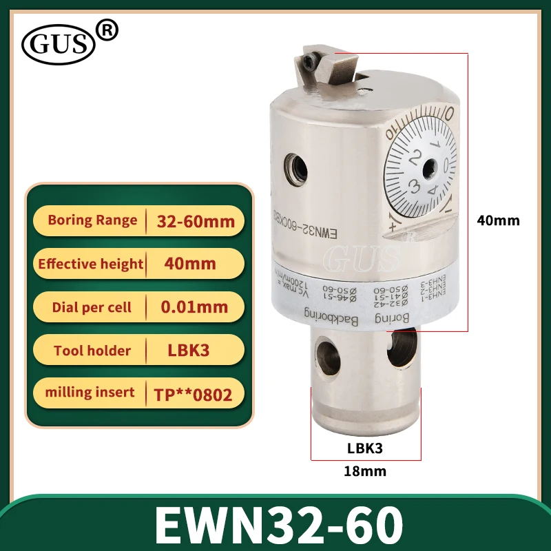 CBH EWN Fine Boring Head EWN20 EWN25 EWN32 EWN41 EWN53 EWN68 Adjustable Boring Tool Holder Lathe Milling Bore CKB1 2 3 4 5 6 LBK