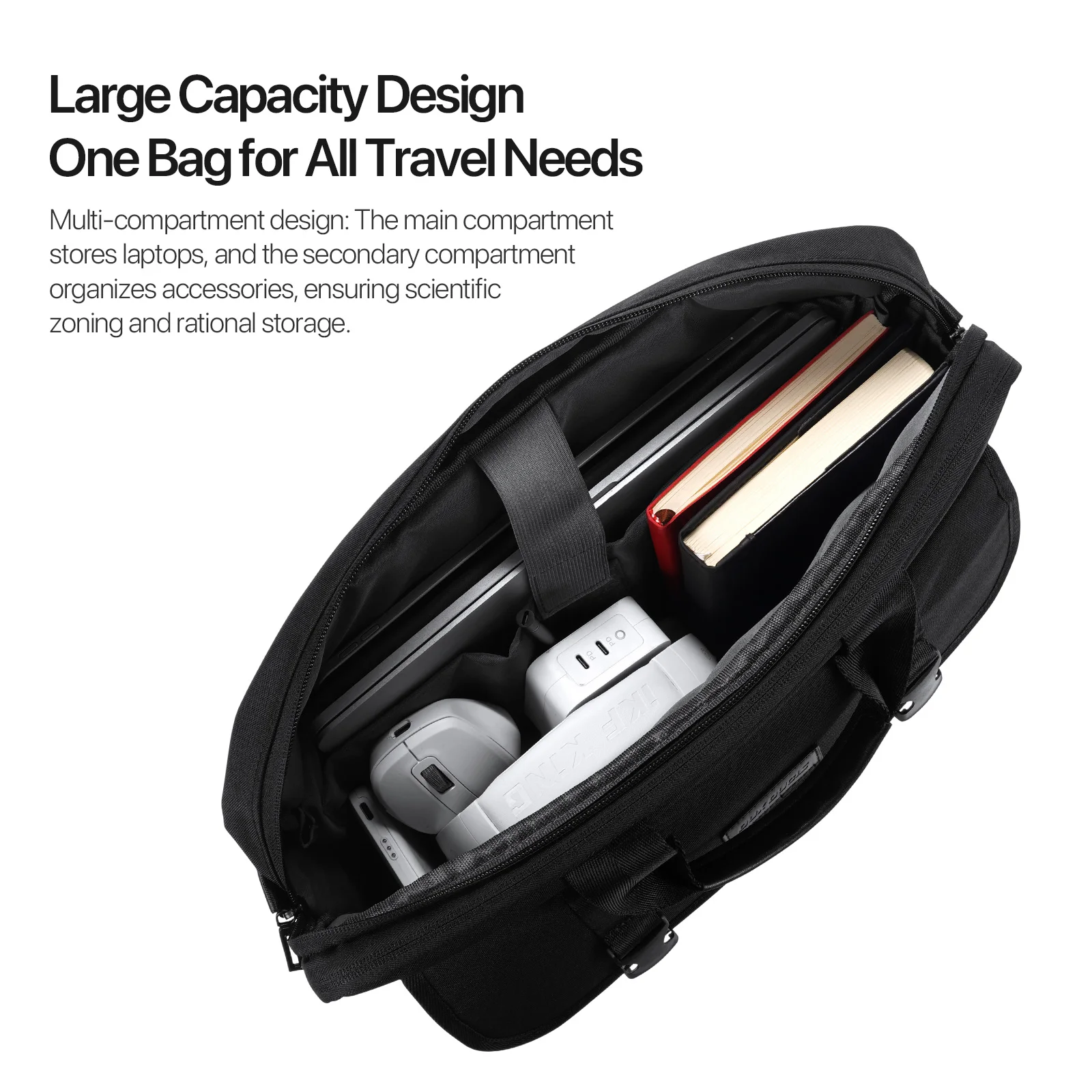 DUXDUCIS 15.6 Inch Laptop Bag for Men Women, Large Capacity Business Briefcase Computer Bag with Handheld & Shoulder Strap