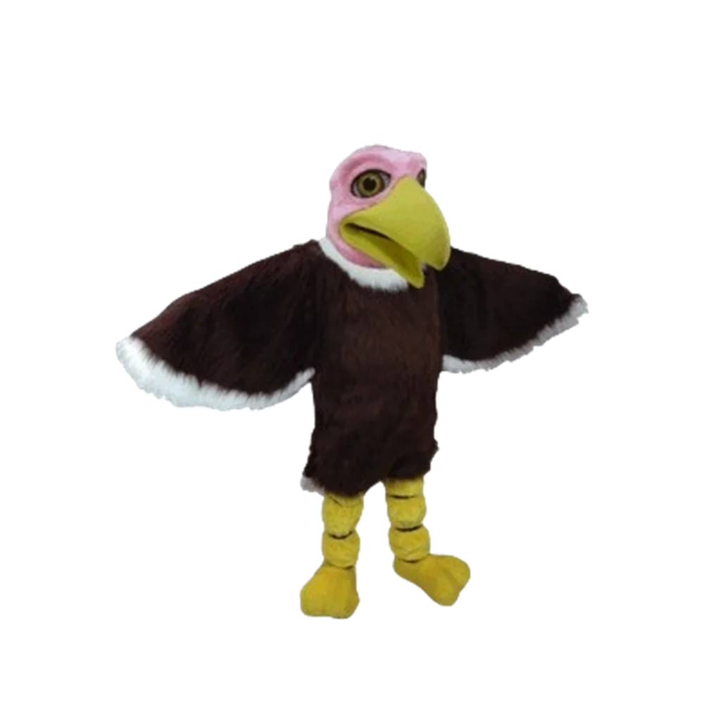 Good Quality Pink Head Vulture Mascot Costume Birds Mascota Outfit Suit Fancy Dress Party Halloween Cosply Costume SW568