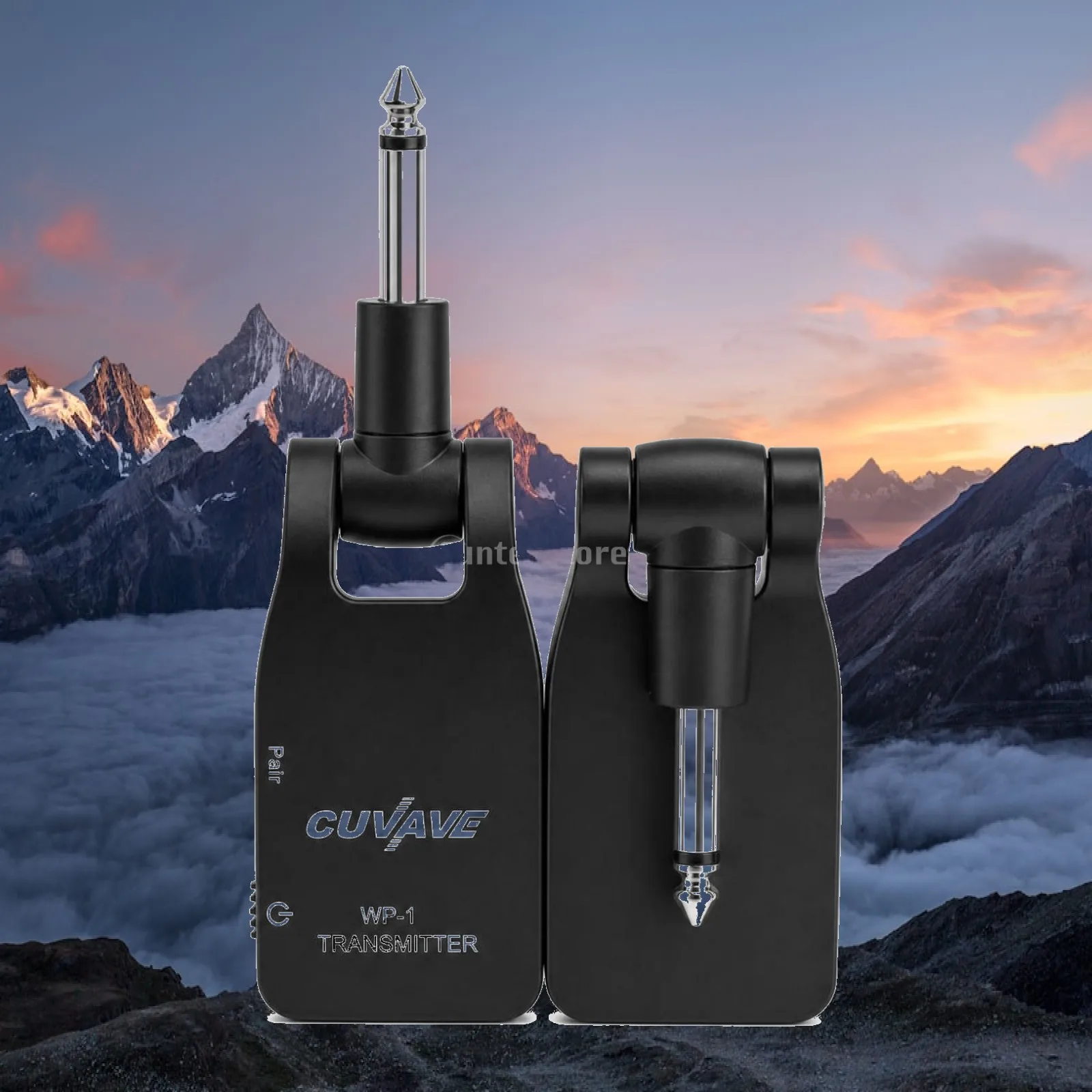 2 Pieces Wireless Instrument System Rechargeable Wireless Guitar System Instrument Transmitter Receiver Uncompressed Compact