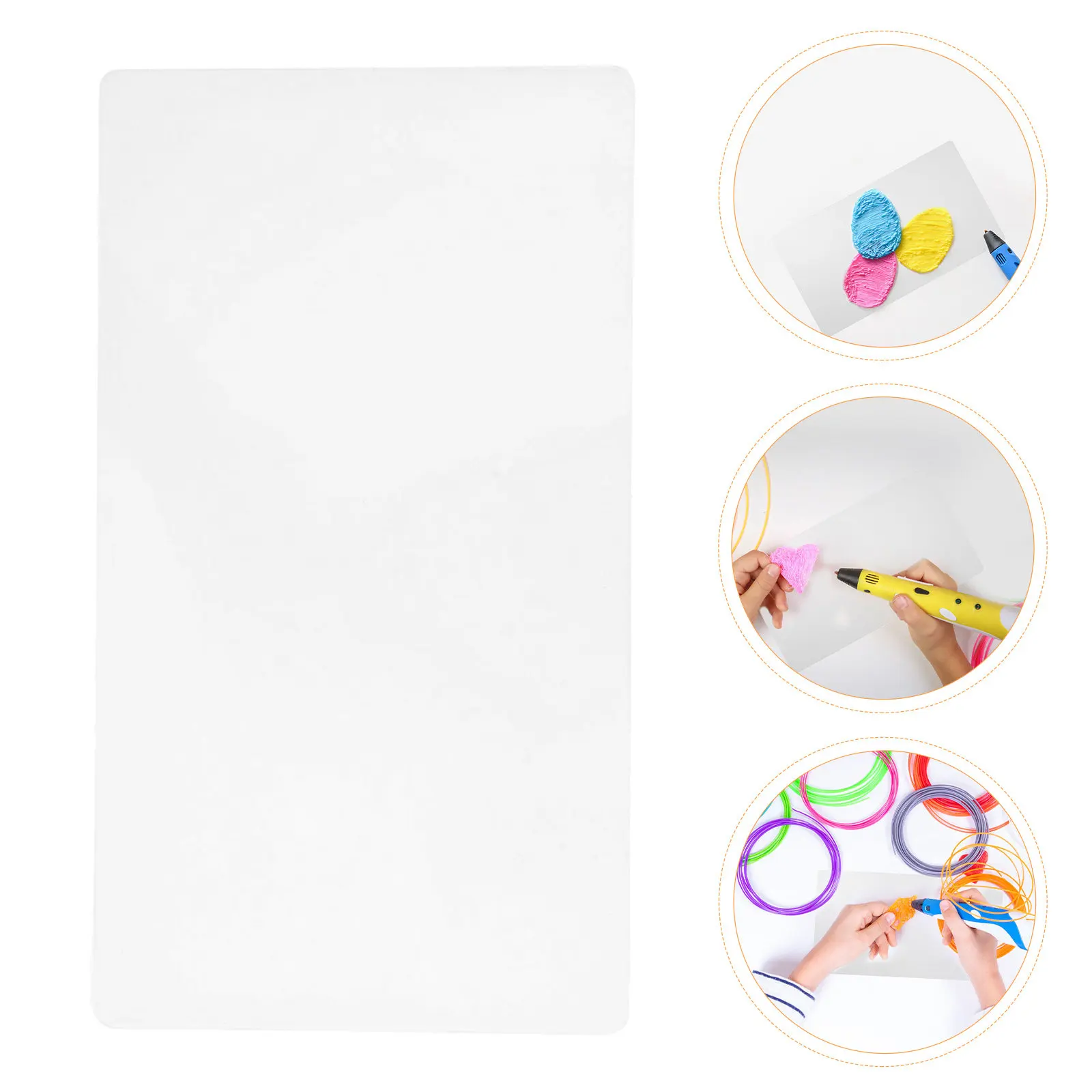 12Pcs Printing Pen Accessories Pvc Craft Mat For Drawing Board For Family 3D Transparent 20x14cm Painting