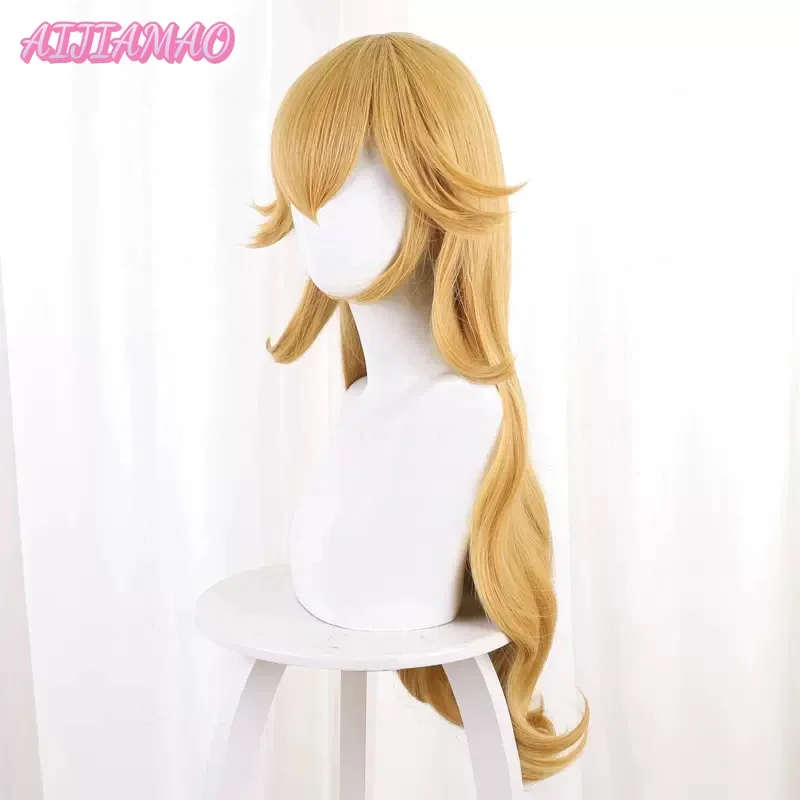 NEW！Super Mario Brothers Princess Peach Cosplay Wig Princess Toadstool Heat Resistant Synthetic Hair Long Wavy Wigs   Wig Cap