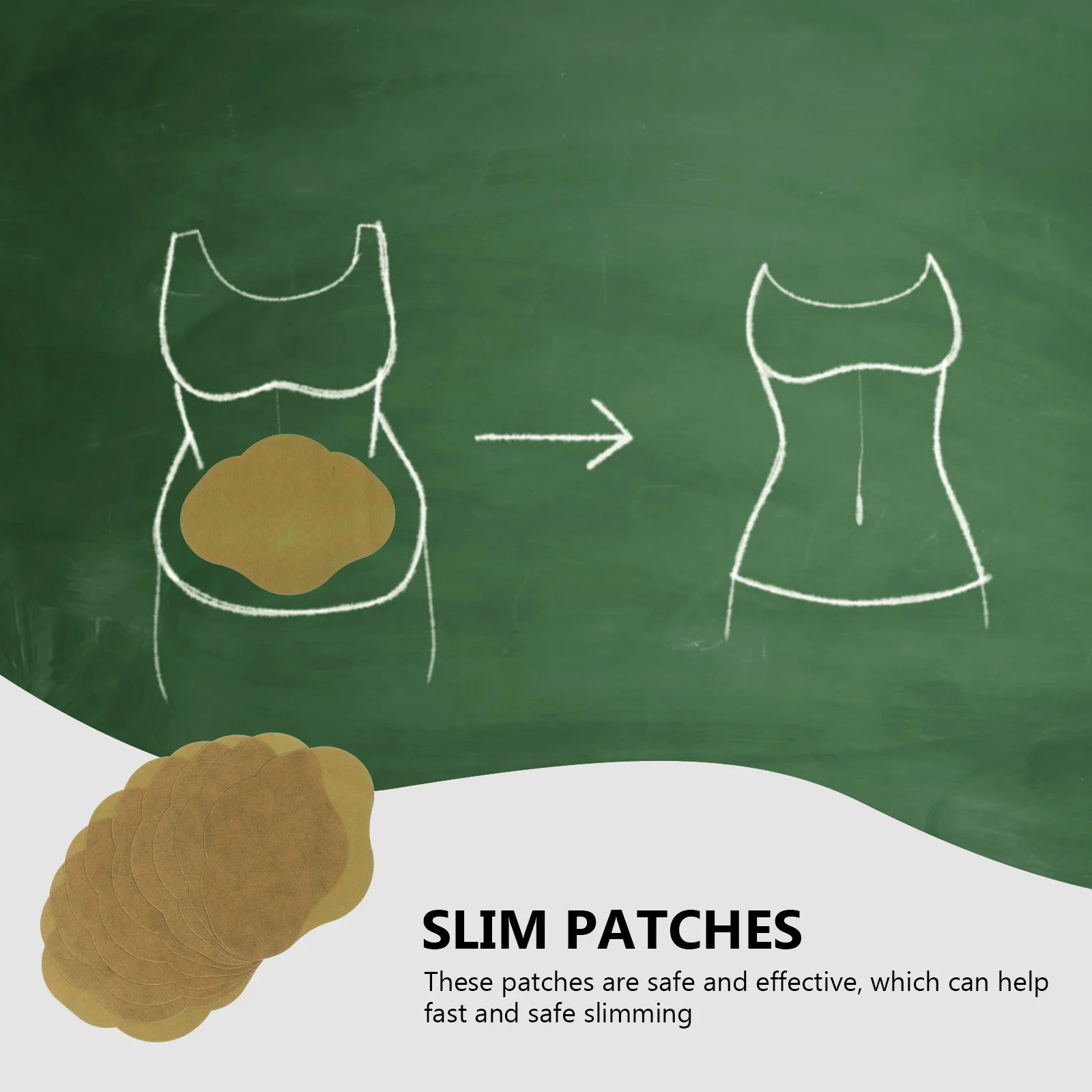 

10pcs Empty Slimming Stickers Small Portable Navel Patches For Obesity Group Lightweight Body Care Accessory Household Slimming