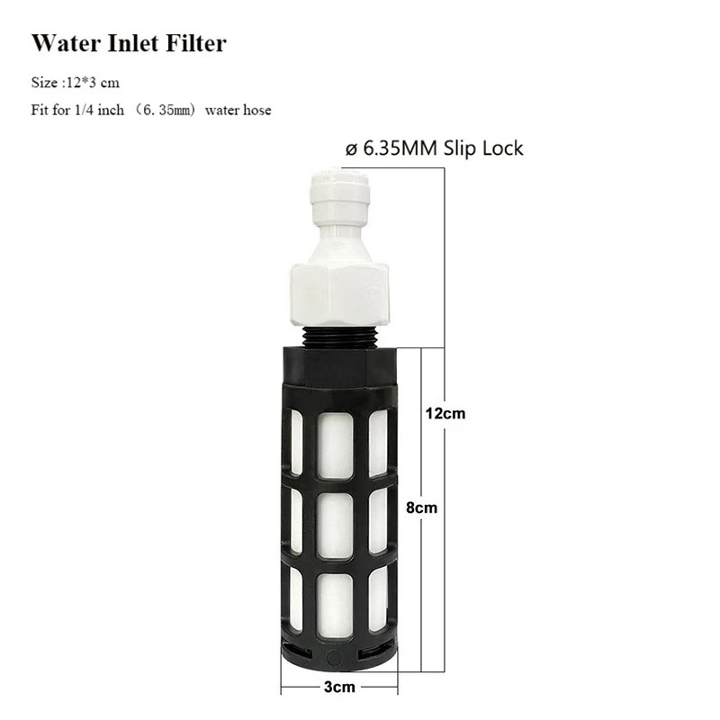 Water Filter for Pump and Water Sprayer Misting System for 1/4 Inch Water Hose