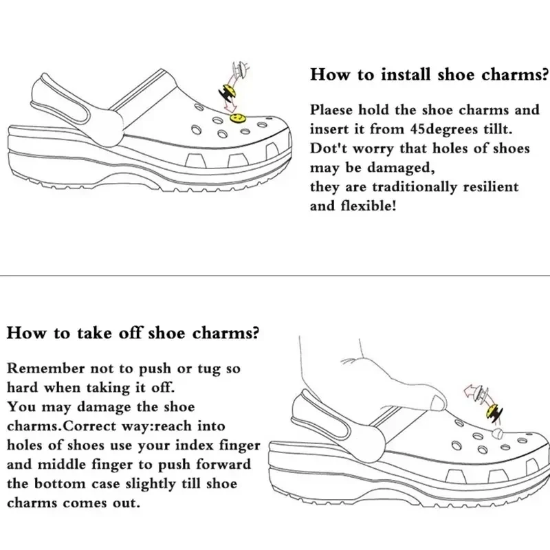 DIY Garden Shoe Charm Set for Kids - Hole Shoe Buckle Decoration Accessories Girls Party Gift Charms