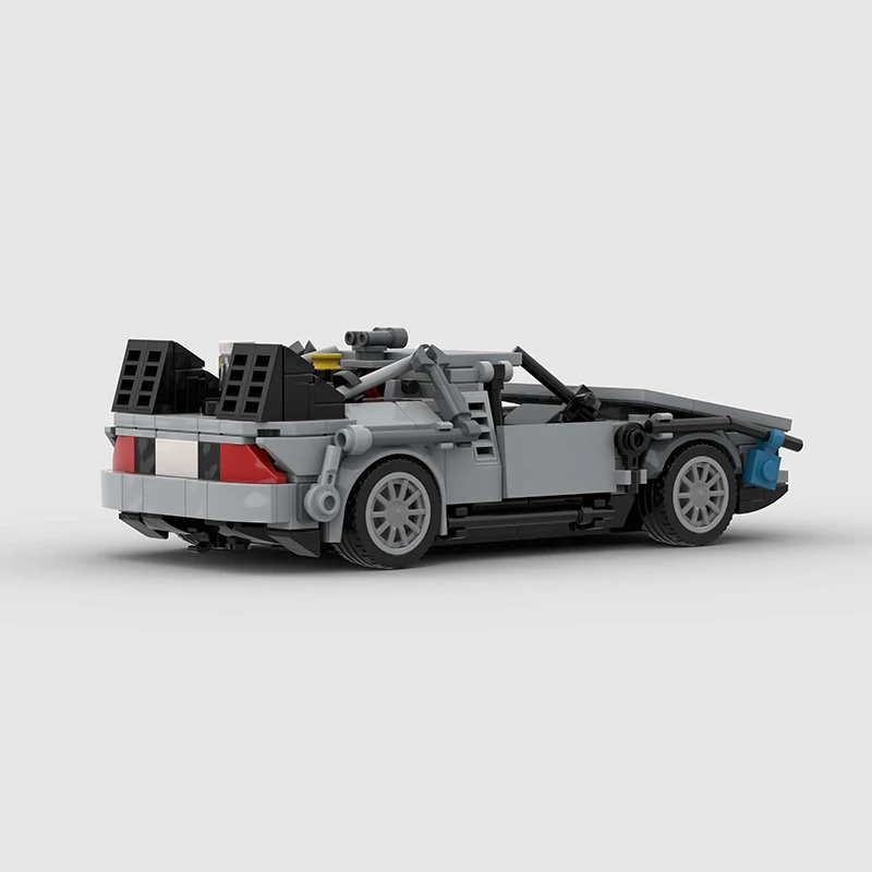 MOC Back To The Future Time Machine City Racing Movie Car Speed Champions Building Blocks Bricks Supercar Vehicles Kits Toy Gift