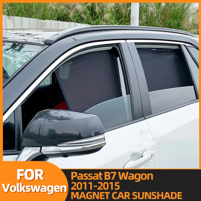 

For Volkswagen VW Passat B7 Wagon 2011-2015 Magnetic Car Sunshade Front Windshield Mesh Curtain Rear Side Window Sun Shade