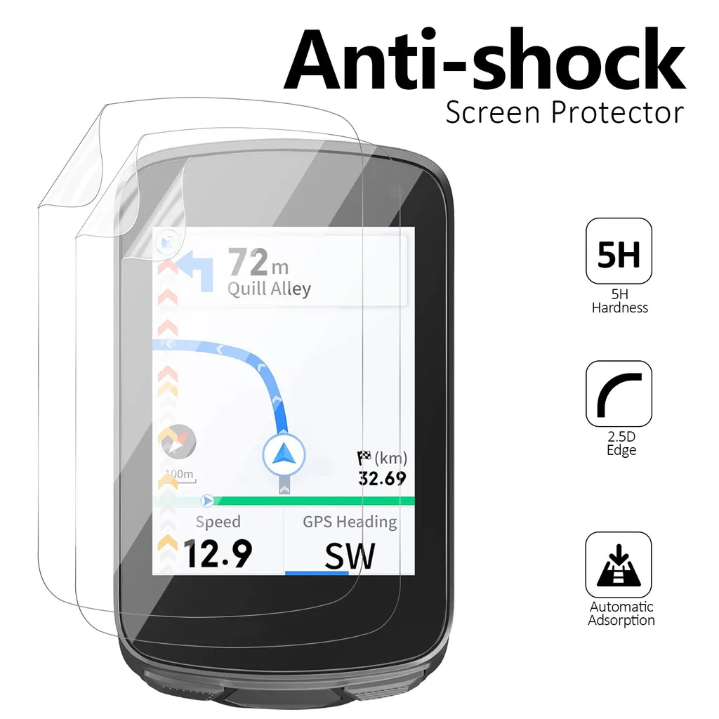 TPU Film for GEOID CC700/CC700 Pro/CC600 GPS Cycling Computer Silicone Protective Case Cover with PET Screen Protector Film