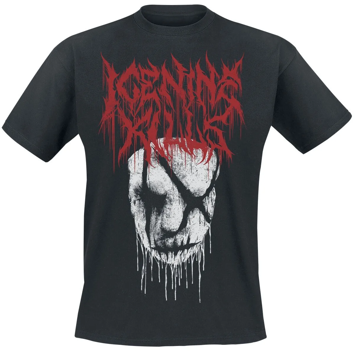 Ice Nine Kills Unisex T-shirt Horror Mask Print Death Metal Style Casual Tee