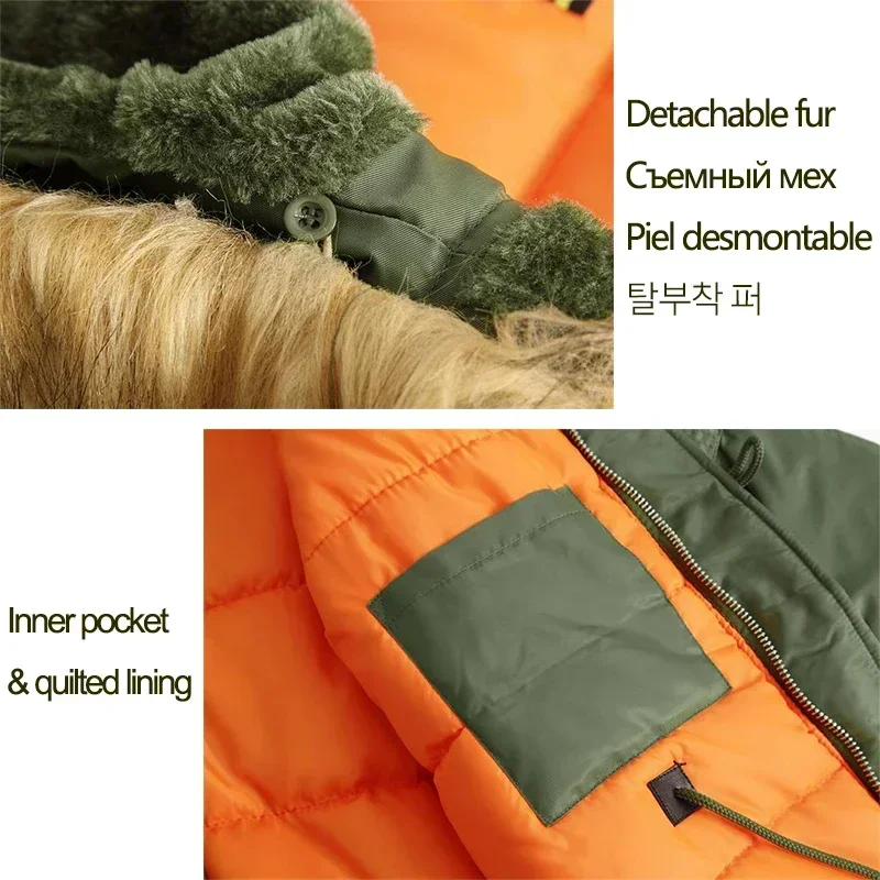 남성 아웃웨어 재킷 코트 미국 사이즈 파카 큰 사이즈 밀리터리 플러스 사이즈 퍼 후드 롱 방수 방풍 새 겨울 두꺼운 파카