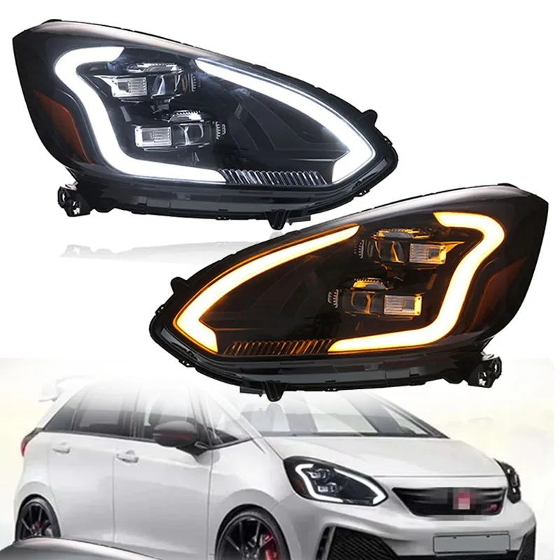 

NEW ALL LED Head Lamps For Honda FIT Jazz 2021 GR9 Headlights Dynamic turn signal LED Daytime Running Light Headlamp assembly