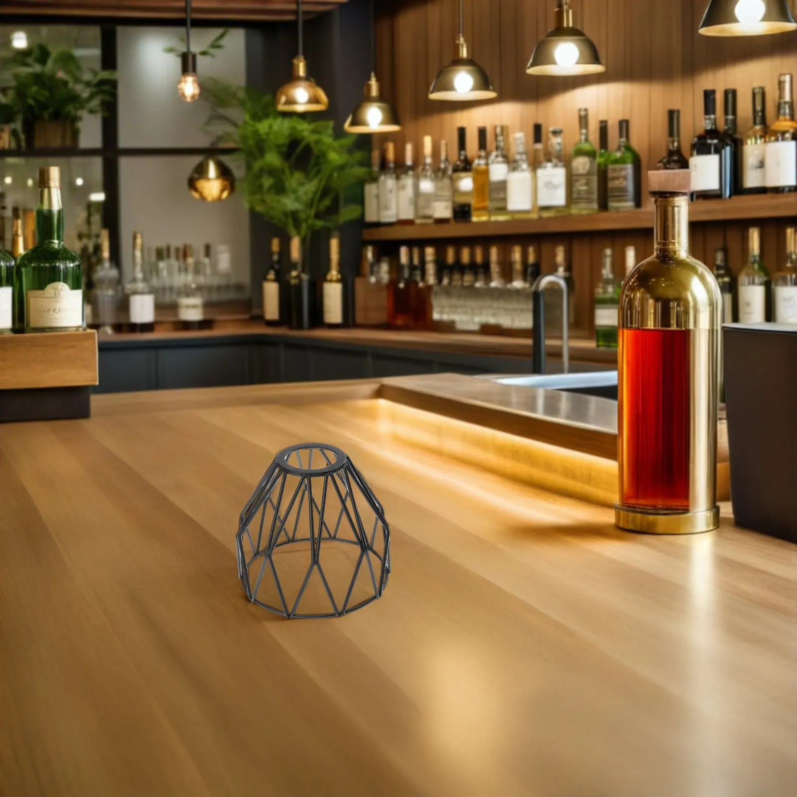 

Комплект из 2-х подвесных светильников: абажуры-клетки из железа для ламп, для дома и ресторанов, сменные плафоны для подвесных светильников