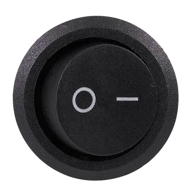 

BHTS-15Pcs SPST Черная кнопка включения/выключения Круглый кулисный переключатель переменного тока 6A/250V 10A/125V