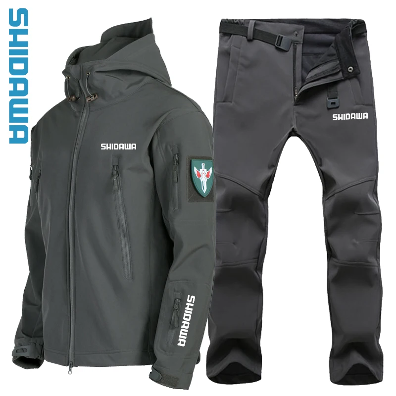 Merk Vissen Pakken Mannen Lente Herfst Dunne Viskleding Outdoor Sport Capuchon Vissen Jassen Waterdichte Vissen Broek