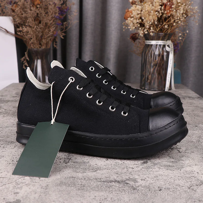 Fashion Brand  R0 Low Top Black Canvas Board Shoes Men  Sneakers Shoes Women's Casual Shoes Men's Shoes