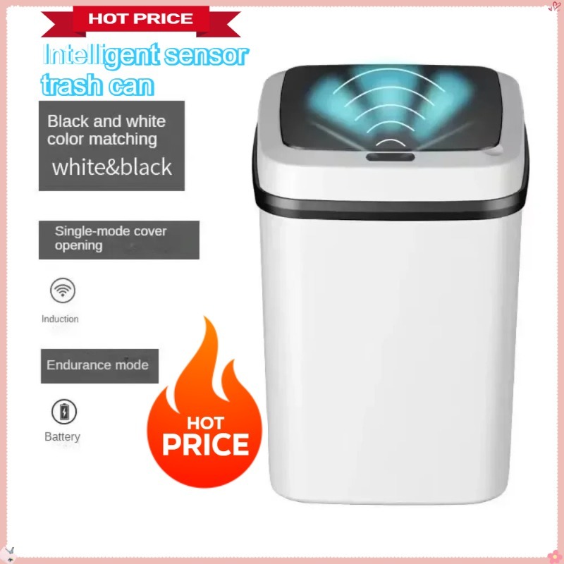  New Intelligent Induction Garbage Bin 13L Kitchen Bathroom Living Room Household Intelligent Induction Garbage Bin 