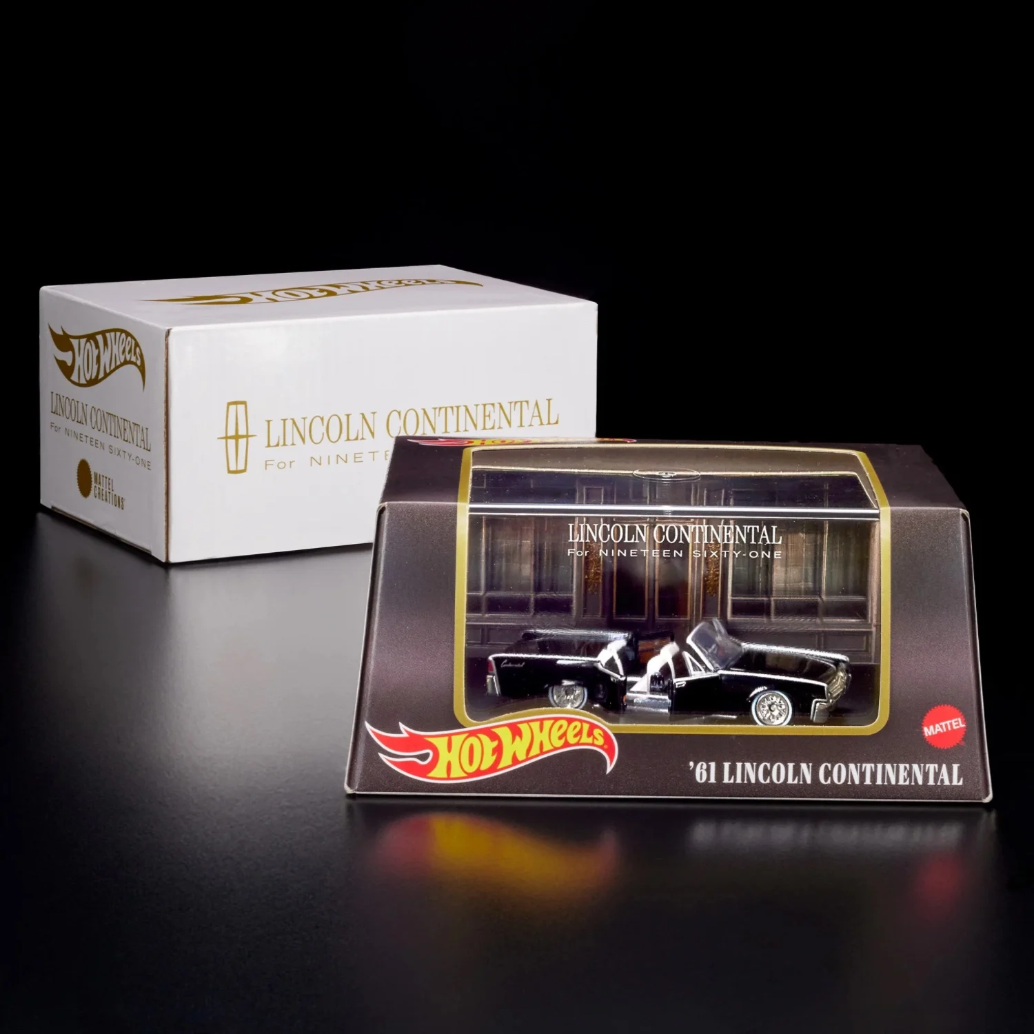 RLC-HMY24 HOT WHEELS 1:64 61 colección Continental de Lincoln, modelo de coche de aleación fundida a presión, regalo de decoración