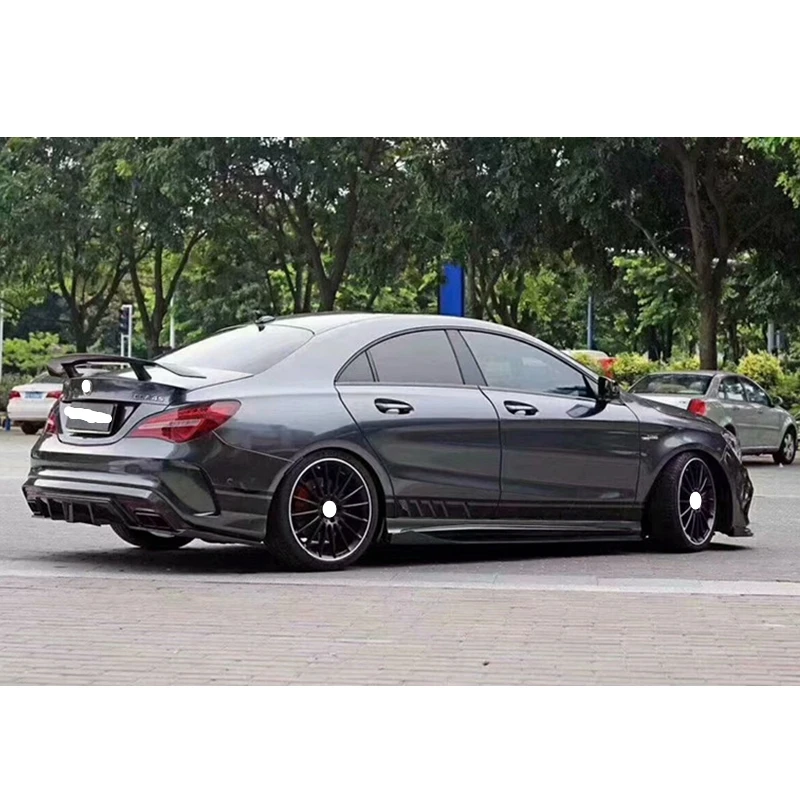 Suitable for Mercedes-Benz CLA220 260 CLA45 modified small surround  carbon fiber with light rear lip rear corner bodykit