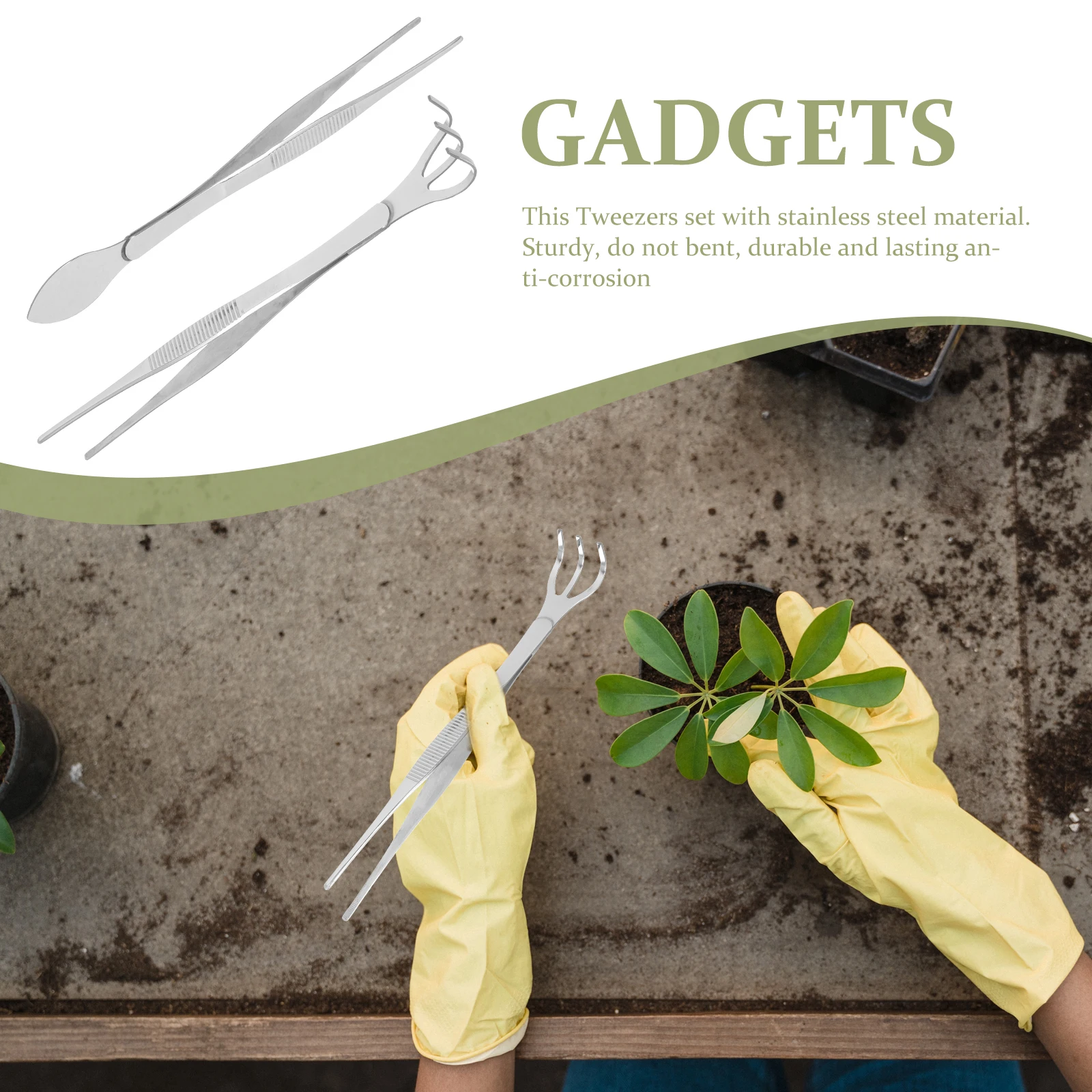 

Bonsai Tool Set Eyebrow Tweezers for Indoor Plant Planting Succulents Garden Tools Mini Gardening