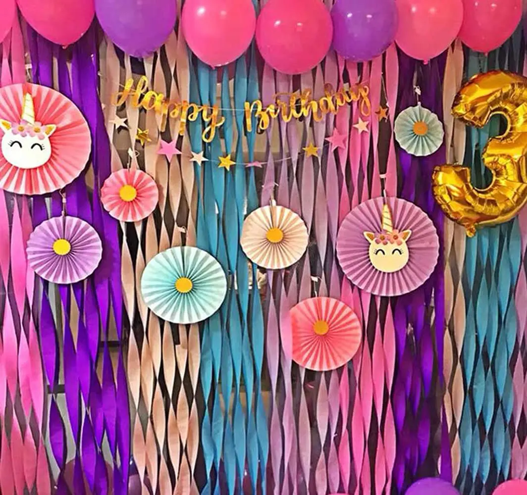 Colored Crepe Paper Roll Crinkled DIY Halloween Origami Birthday Party Wedding Baby Shower Backdrop Decoration 2023 New