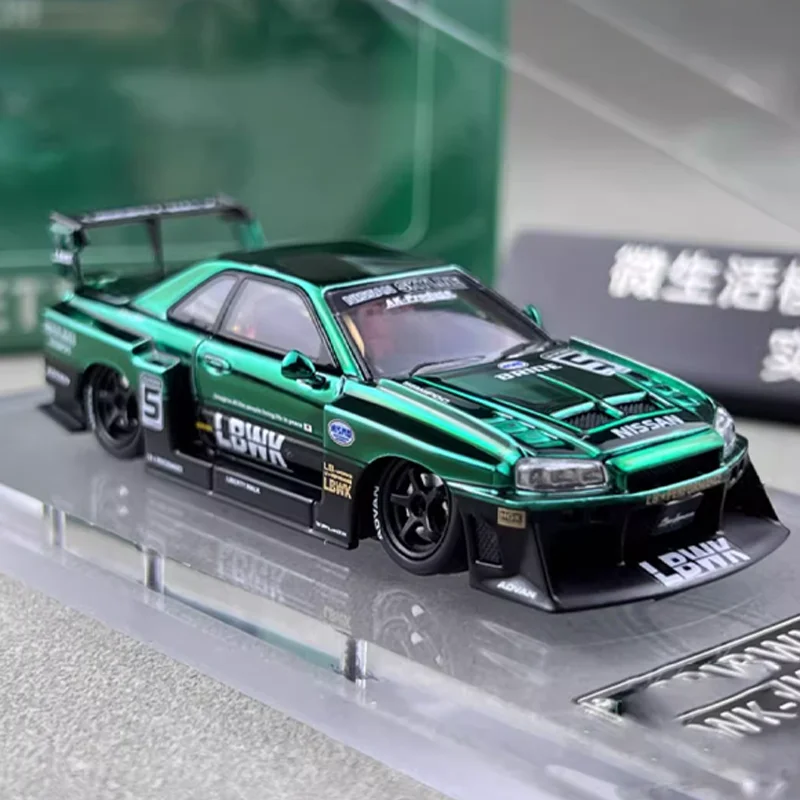SW 1/64 Nissan Skyline GTR ER34 Legering Speelgoed Motorvoertuig Diecast Metaal Model Geschenken