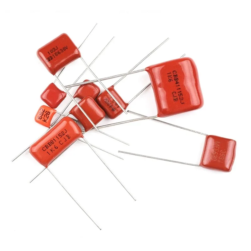 Capacitor CBB22 e 21, 103, 152, 472, 153, 223, 393J, 100V, 400V, 630V, 1600V, 10 PCes