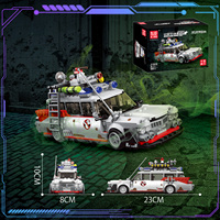MOULD KING 27020 10021S Mini Ghost Bus Model ECTO-1 Technical Car Model Toys Assembly Building Block Kit Brick Kids Gifts 636PCS