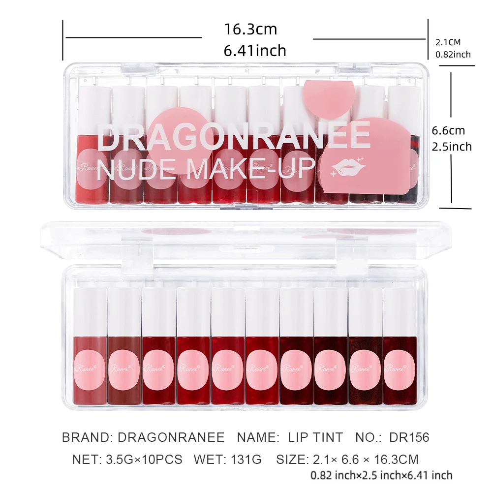 Lucidalabbra liquido tinto a specchio Smalto per labbra Confezione da 10 Facile da colorare Idratante Glitter Lucidalabbra Vetro Tazza antiaderente Lucidalabbra non sbiadito Glitter fine Lucidalabbra perlescente Smalto per labbra Specchio Set di 10 colori Liquido per labbra