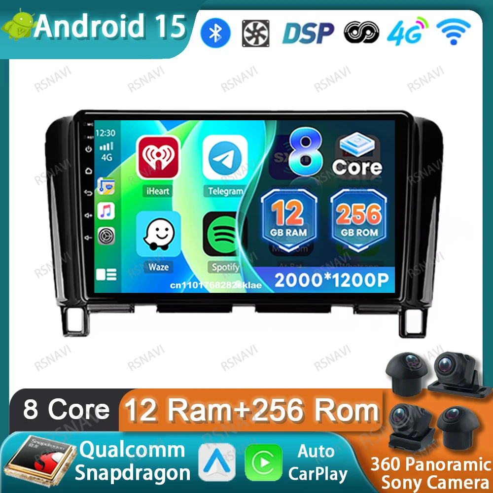 

Автомобильный радиоприемник Android 15 для Nissan Serena 4 2010-2016 Carplay, авторадио, WIFI + 4G LTE Viedo Player, Qualcomm DVD, 8-ядерный стерео