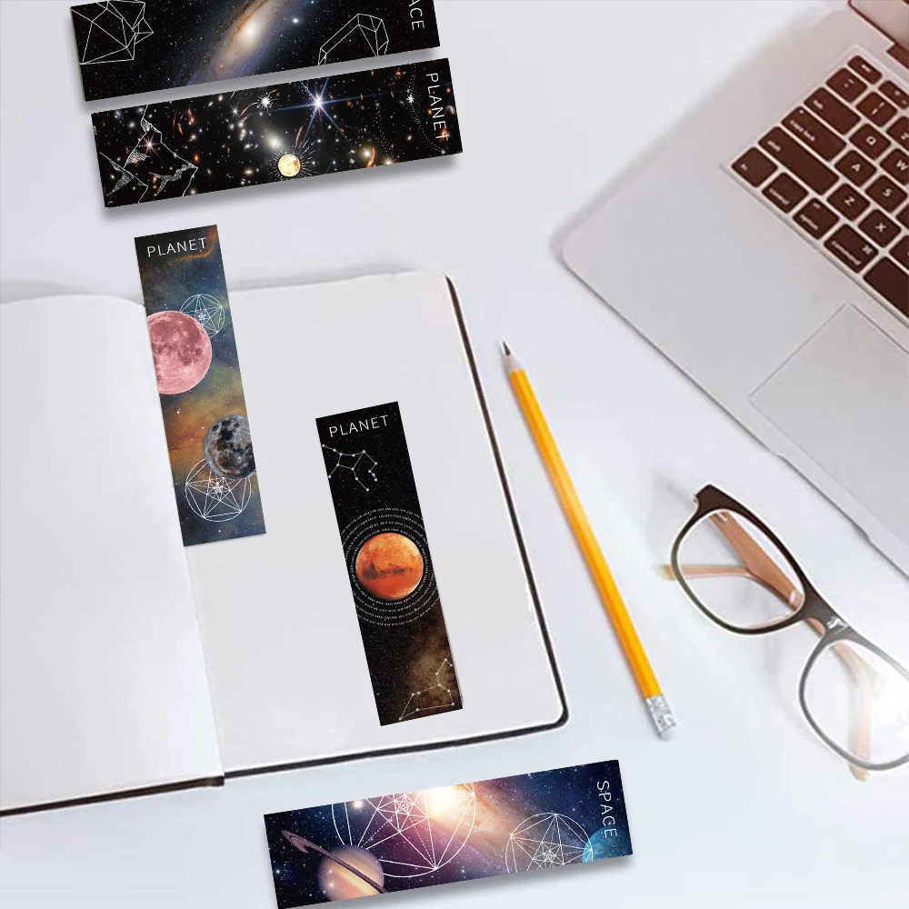 30PCS Space Constellation Card Bookmarks Harajuku Reading Ledger Markers Paper Tags Pages Tagging Marked Cards Gift Cards ﻿