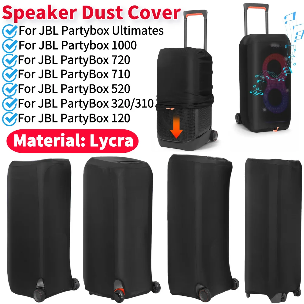 

Пылезащитный чехол для колонок JBL PartyBox 1000/720/710/520/320/310/120/Ultimates, черный, дорожный защитный чехол для хранения колонок
