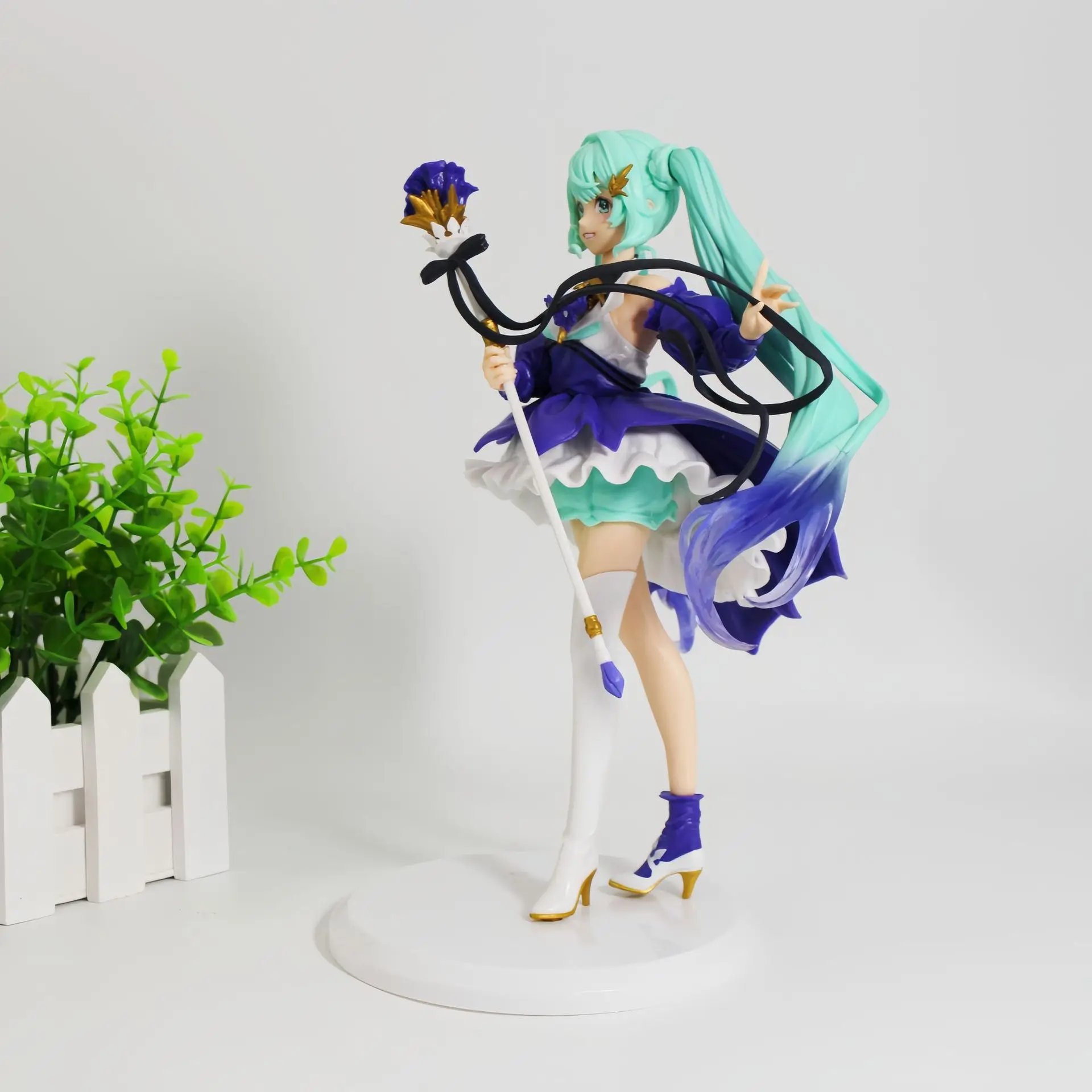 Nieuwe 22 cm Hatsune Miku Action Figure Bauhinia Hatsune Bloem Ontwerp Model Standbeeld Bureau Decor Kinderen Speelgoed Pop Collectie Geschenken