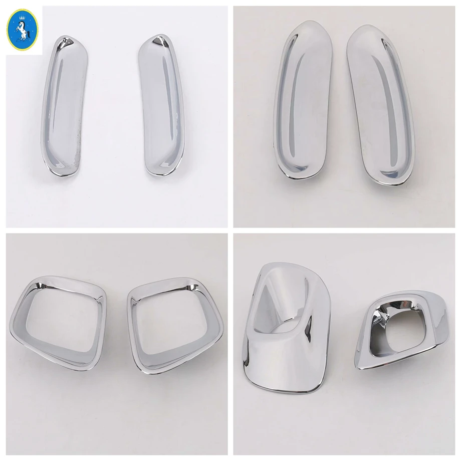 

For Citroen C5 Aircross 2018 - 2024 ABS Chromium Exterior Accessorie Styling Fog Lights Lamps Eyelid Eyebrow Strip Cover Trim