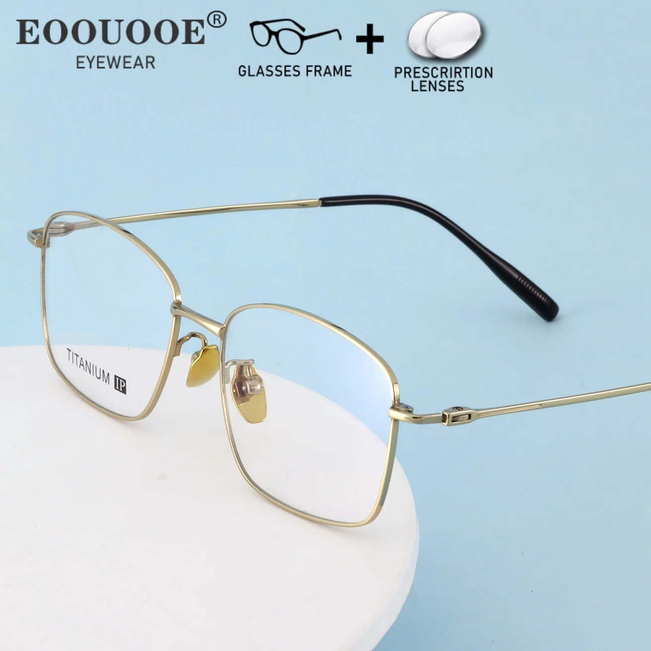 

Men Ultralight Titanium Optical Glasses With Prescription Recipe Myopia Lenses Men's Eyeglasses Ocular UV Anti-reflection