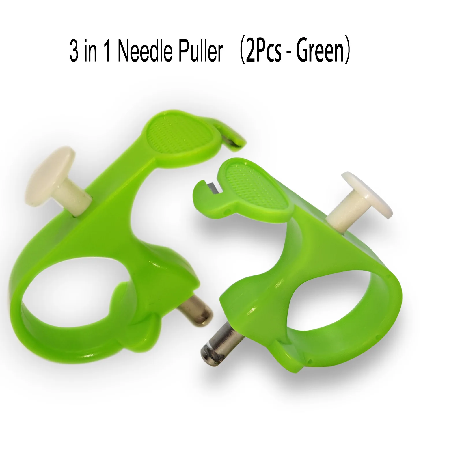 Needle Puller, 3 in 1 Thread Cutter Sewing Thimble Shielded Protector Pin Needles Quilting Craft Accessories D