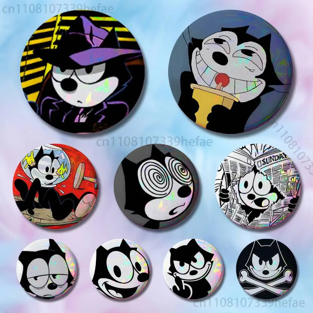 F-FelixES The C-Cat Badges 25 32 44 58 75 mm Round Cosplay Pin Bag Decor Fans Collect Friends Gifts Brooch Souvenir