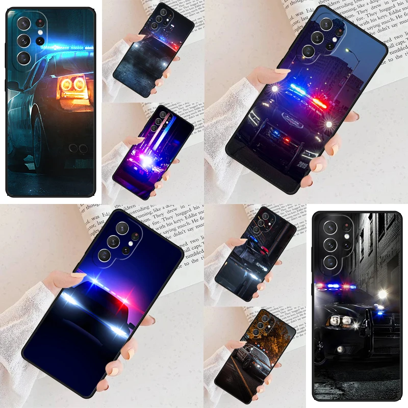 Police Car Cell Phone Case for Samsung Galaxy S26 Ultra S25 S24 S23 S22 S21 S20 Note10 Cover