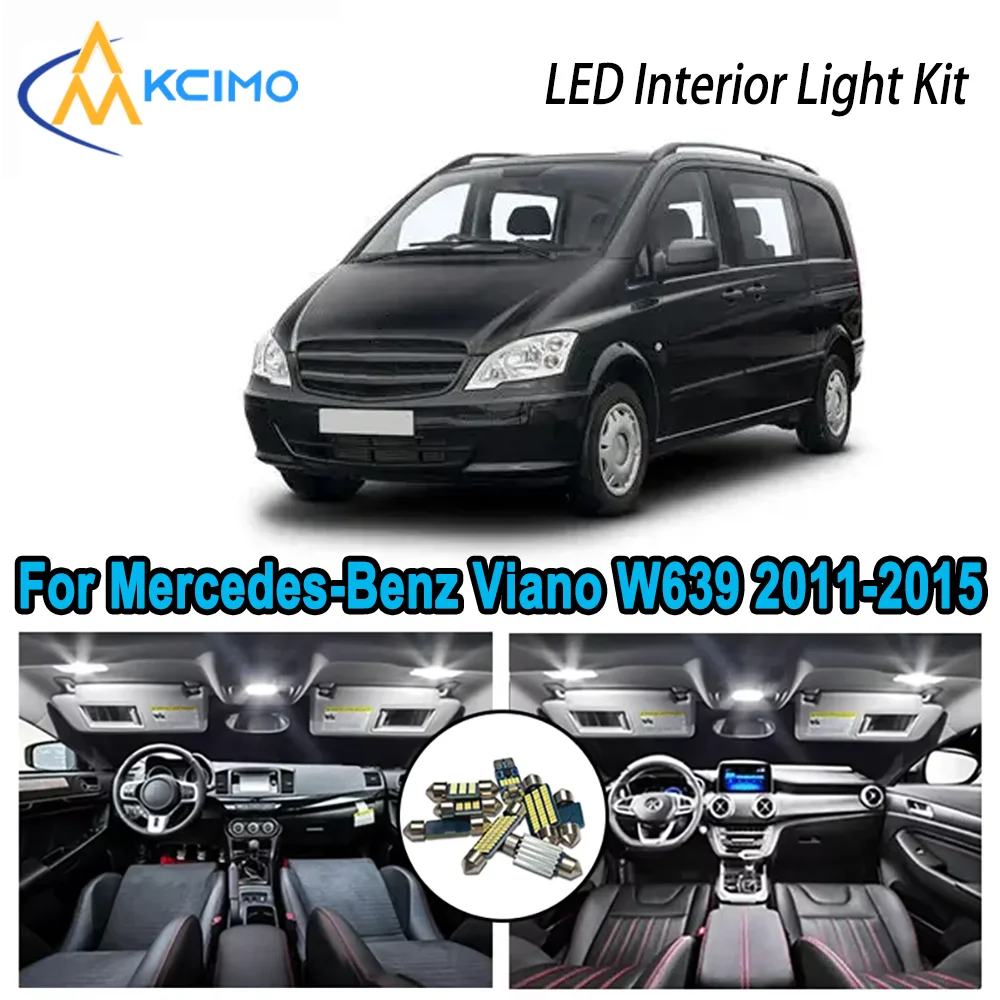 

Premium Bright LED Interior Light Kit for Mercedes-Benz Viano W639 2011-2015 2012 Dome Map Trunk Car Lamps with Canbus No Error