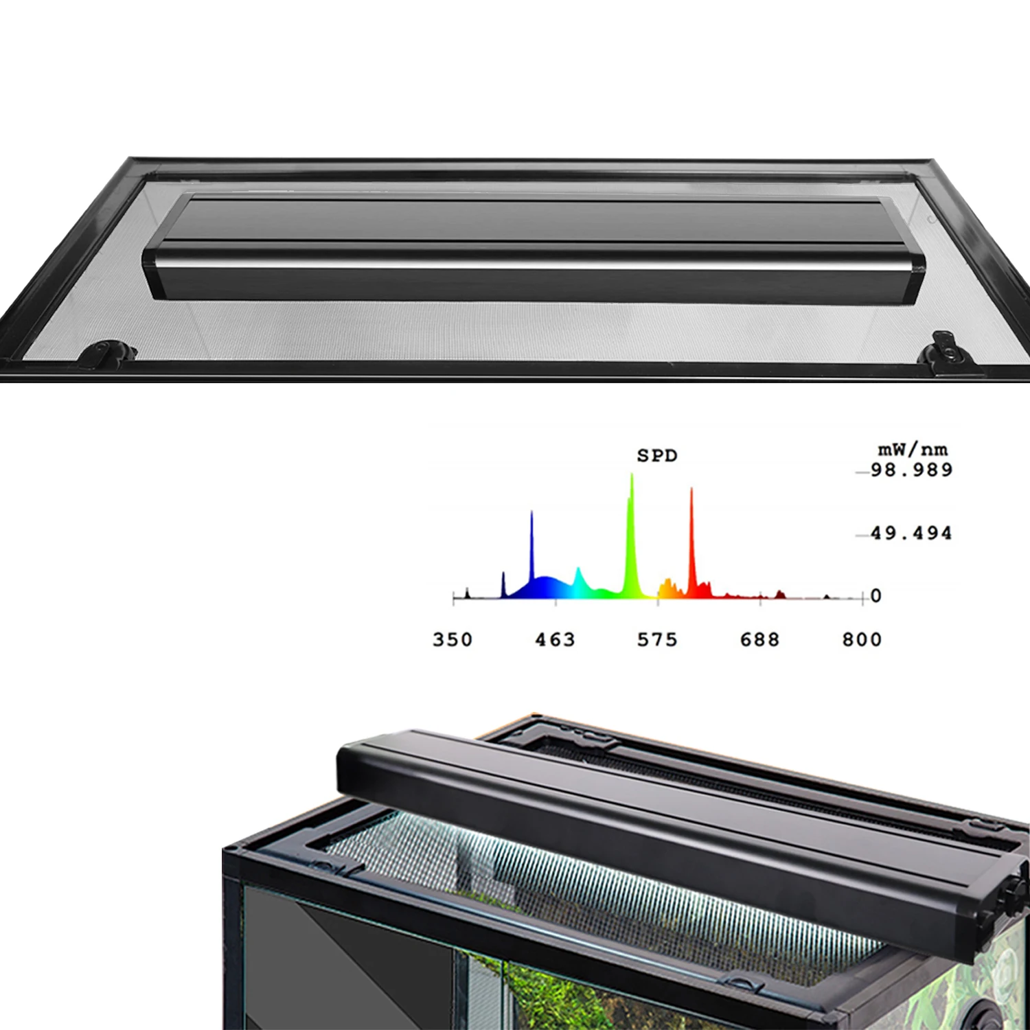 

All In One Daytime 48 Inch Reptile Vivarium Lamp Fluorescent Tube Black Reptile Terrarium Vivarium UVB Lighting