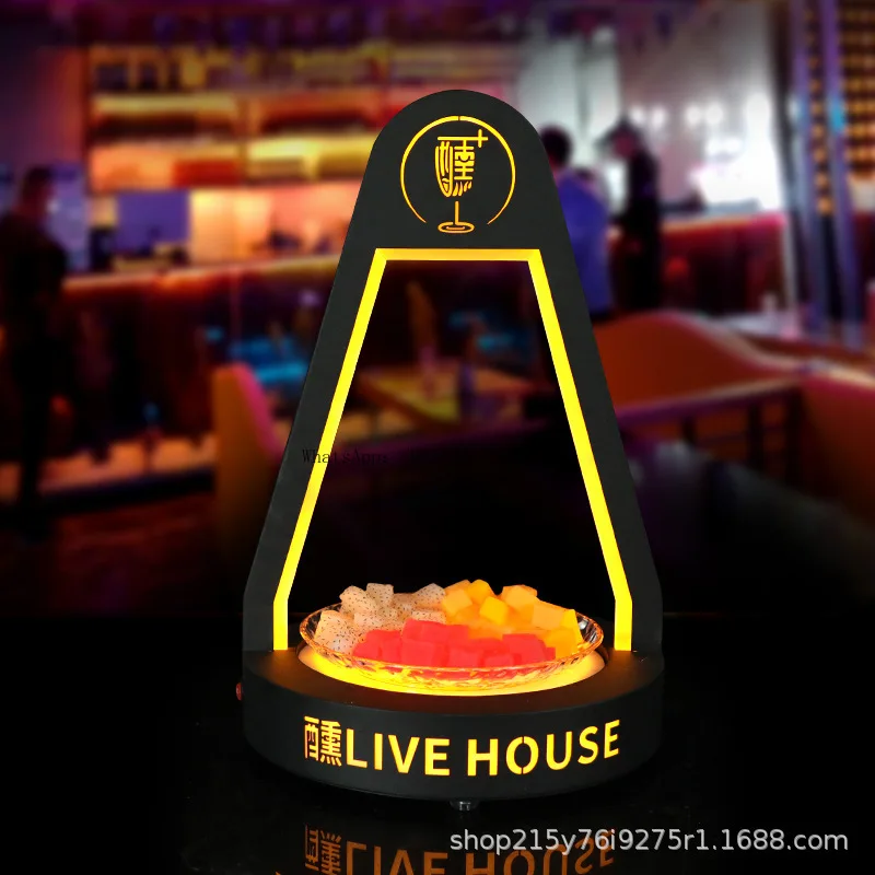 

Bar LED luminous fruit plate snack plate nightclub electronic sound KTV creative fruit platter single-layer basket snack plate