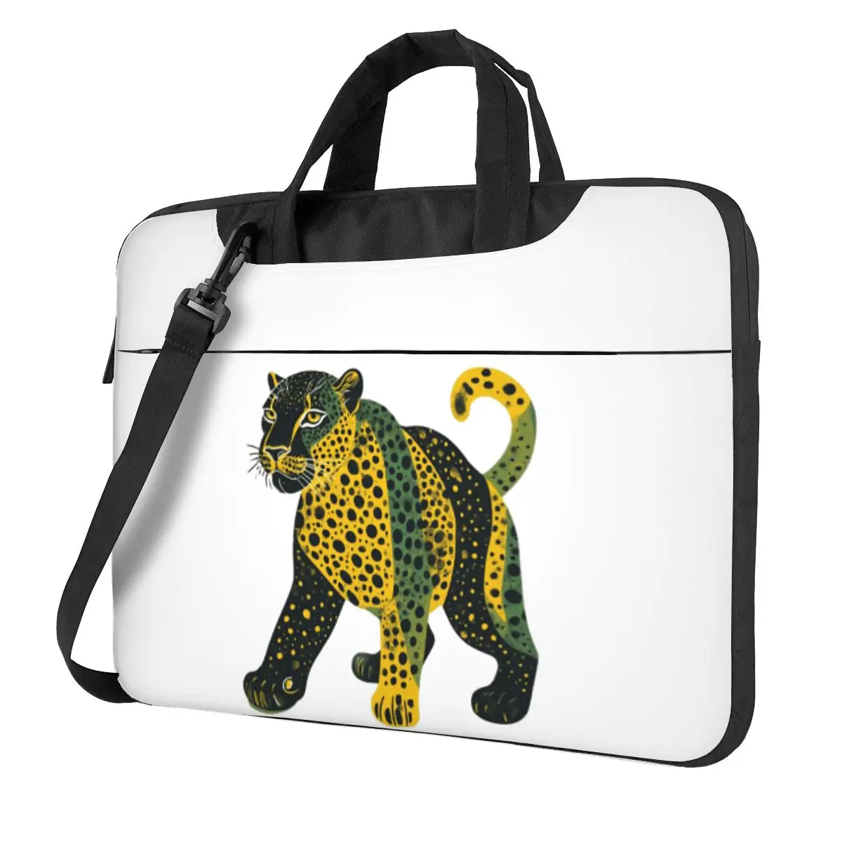 

Polka Dot Cougar Paw Team Spirit Wildcat Mascot Crossbody Laptop Bag Case Computer Bag 13 14 15.6 Inch Notebook Pouch Macbook