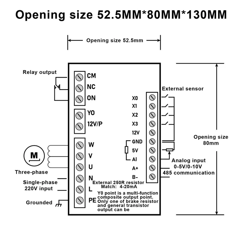 

HRBAJ-1500W Speed Regulator MCU T13-1500W-12-H Single-Phase Input 220V Three-Phase Input 220V Motor Controller