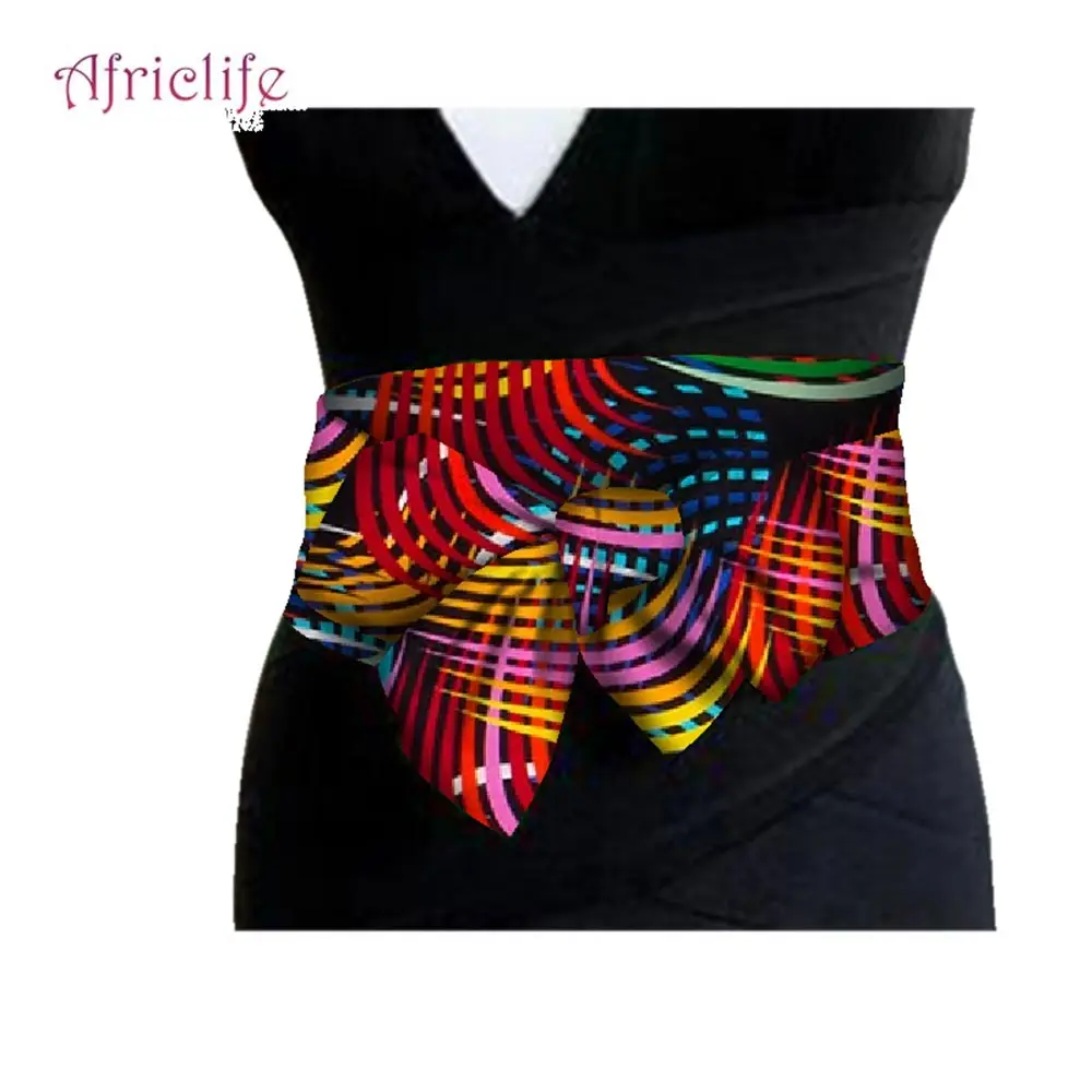 Afripride Wrap Women Skirts african Lady High Waist A Line Short Skirt with Best Asymmetrical Female Clothes Waist Jewelry SP107