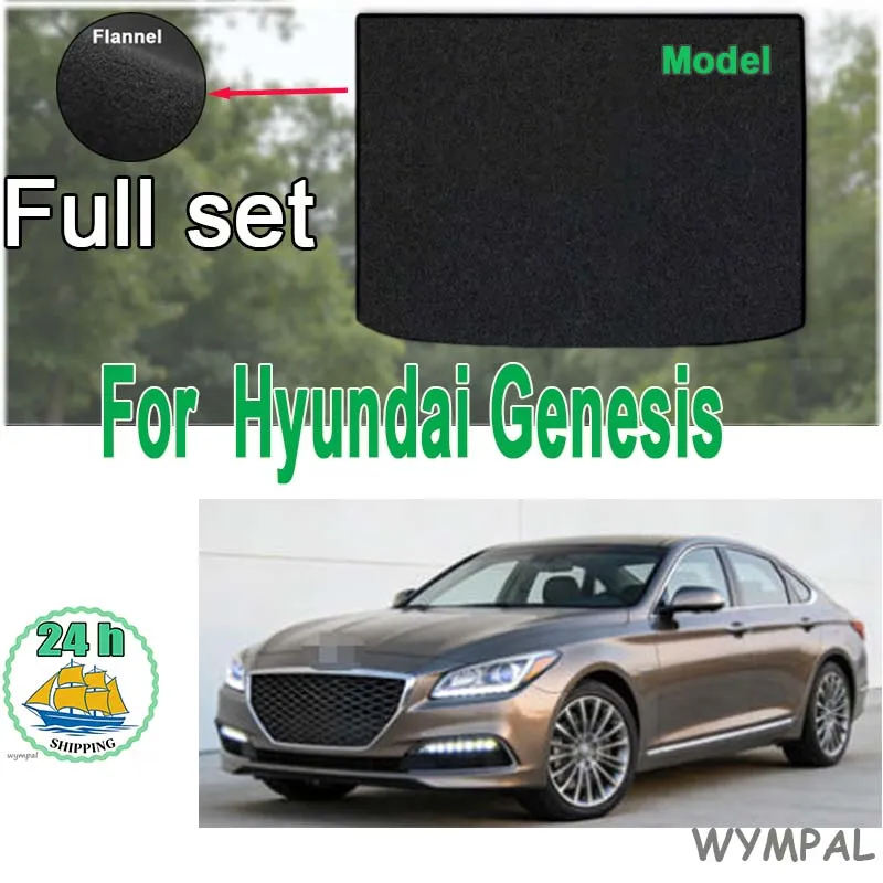 

Velour matsTrunk Mat For Hyundai Genesis 2015-2017 Trunk Tray Pad Accessories