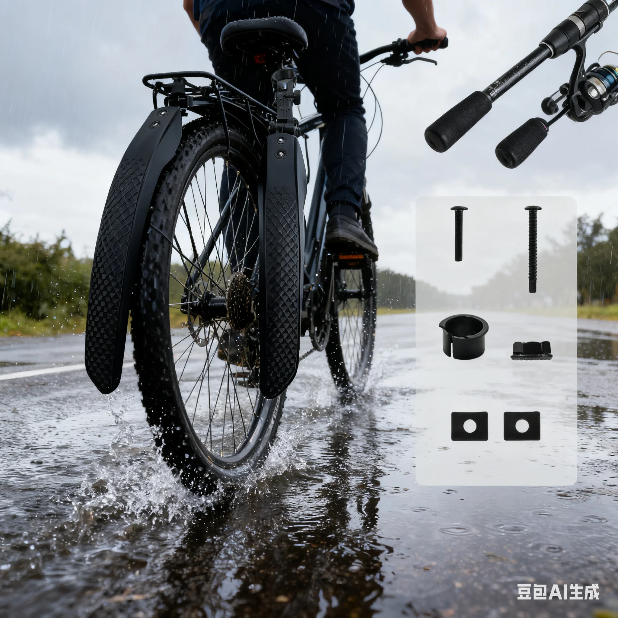 

Непромокаемые велосипедные брызговики для шоссейных велосипедов — пластиковая передняя/задняя конструкция из полипропилена, подходит для колес 700C и велосипедов 26/29 дюймов