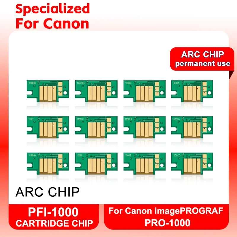 

PFI 1000 PFI-1000 PFI1000 Permanent Cartridge Chip ARC Chip For Canon imagePROGRAF PRO-1000 PRO1000 Printer Reset Chips