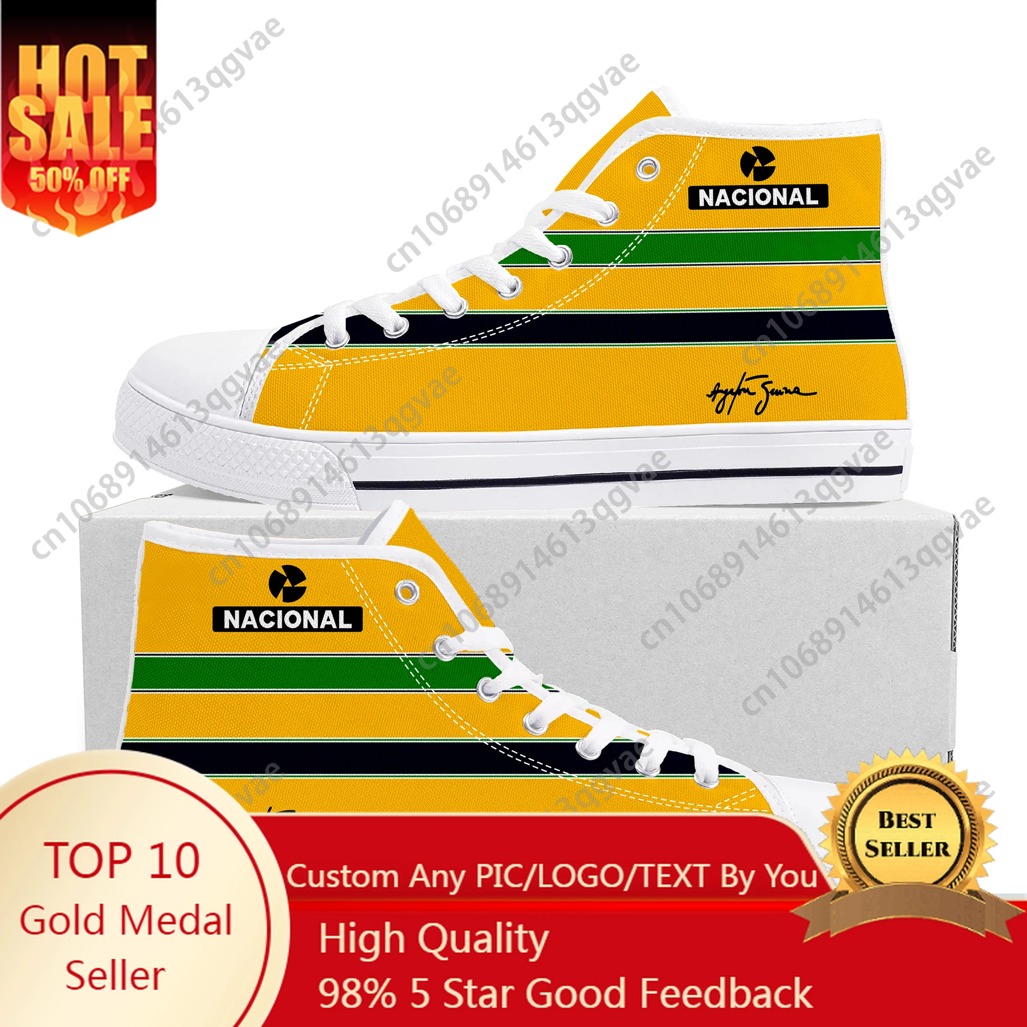 アイルトン・セナ-ハイトップ高品質スニーカー-メンズ-レディース-ティーンエイジャー-キャンバススニーカー-カスタムメイド-カップルシューズ