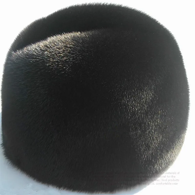 Leather old gentleman men's fur hat top